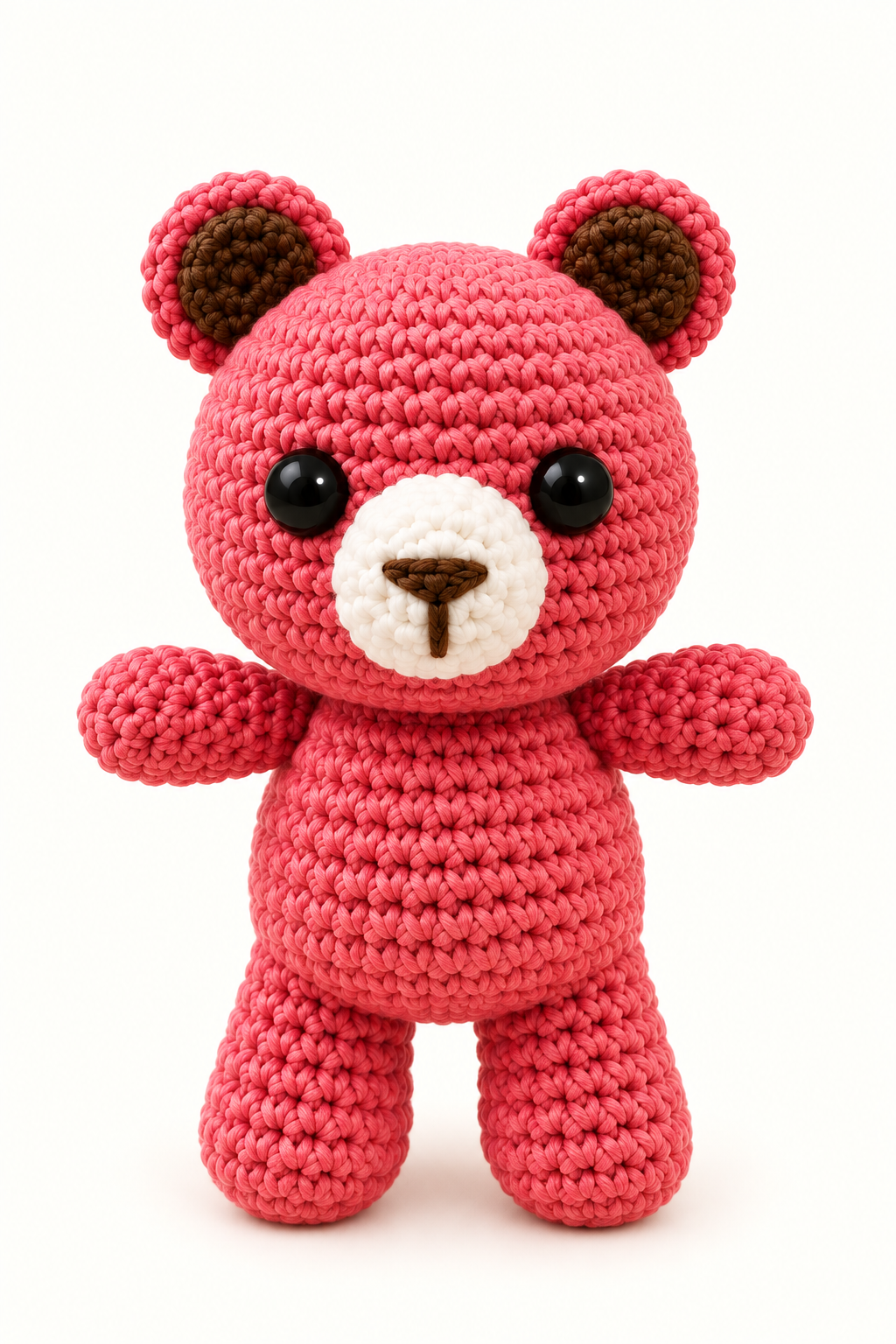 SELLA pink crochet bear